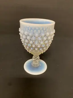 Fenton French Opalescent Hobnail Water Goblet
