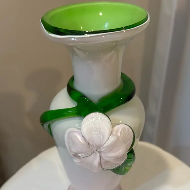 Pink Vase With Applied Flower