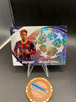 Neymar Jr Starball Debut 2023-24 Topps Chrome UEFA Soccer Card Barcelona