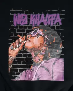 Wiz Khalifa Smoking Blunts Hoodie Sweatshirt concert rap hip hop pot ganja