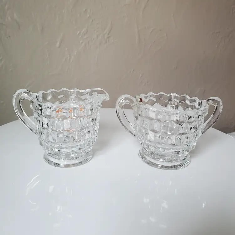 Fostoria American Sugar and Creamer