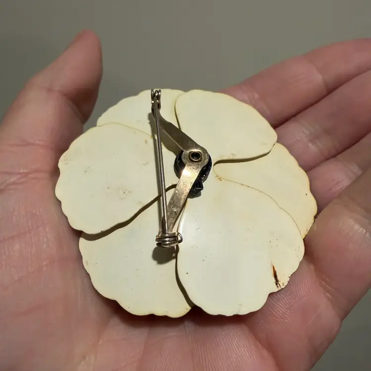 Vintage Yellow Flower Brooch