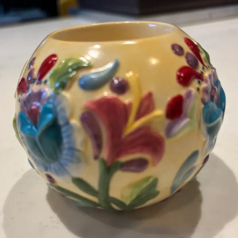 Jim Shore Floral Candleholder, Enesco, 2004