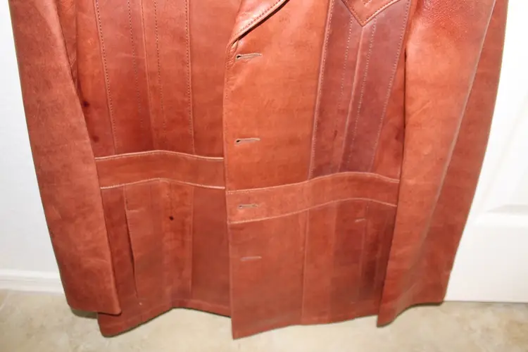 VTG Kenny Rogers Western Collection Blazer Jacket Mens Sz 40 Lambskin Leather