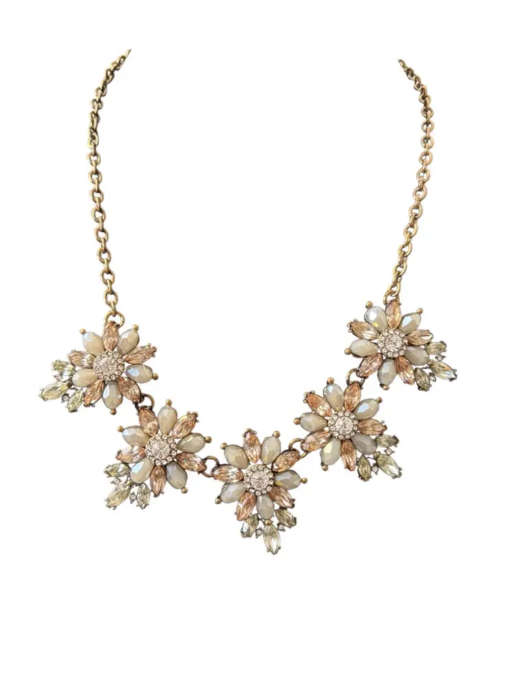 Rhinestone Fringe Statement Necklace