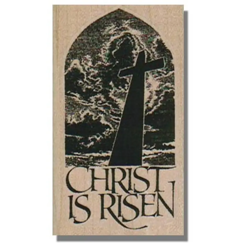 Christ Is Risen Rubber Stamp - Easter Stamp