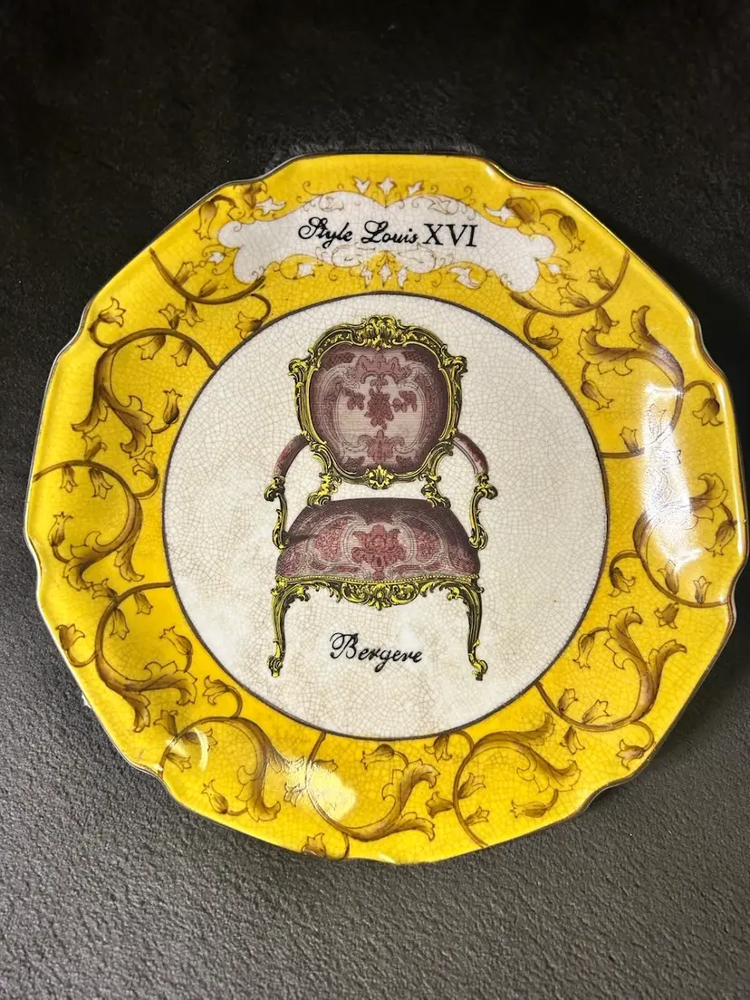 Collectable Chair Decorative Wall Plate Style Louis XVI