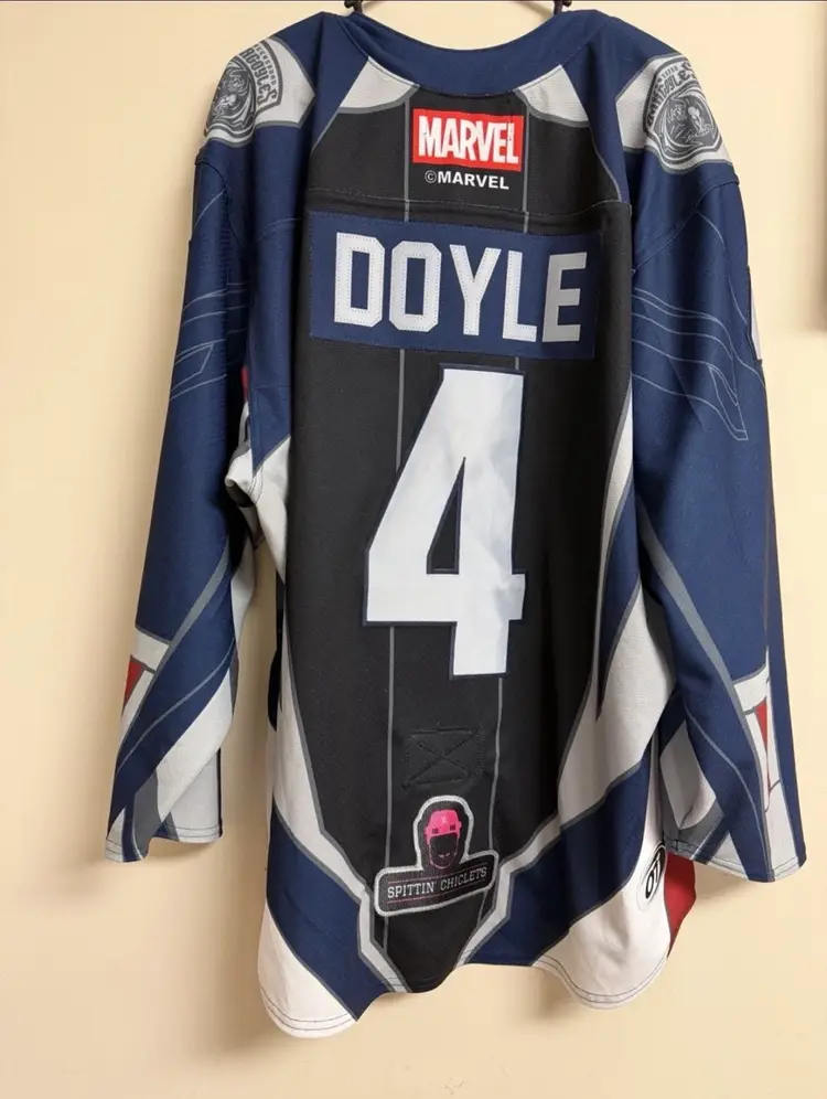Authentic Greensboro Gargoyles OT Sports Size 56 Avengers 4 Doyle ECHL Hockey