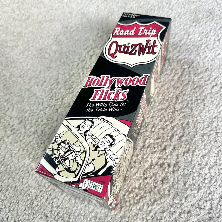 Road Trip Quizwit HOLLYWOOD FLICKS Trivia Game - 2005 Patch Products - Complete!