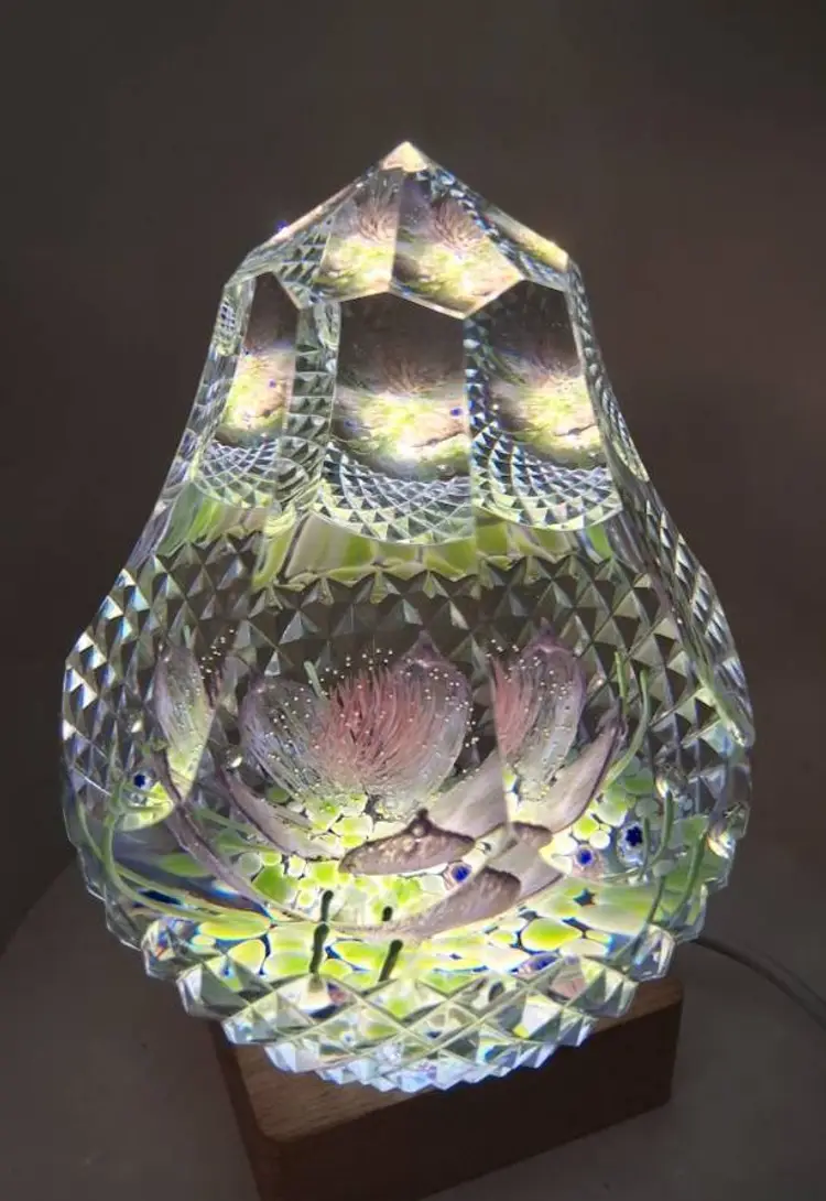 Caithness Scotland, 'Amazing Grace' by Helen MacDonald, Multi-Faceted Paperweight w/Box, LE #6/250 EXTREMELY RARE!!