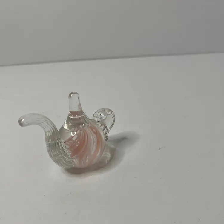 Gibson Paperweight Vintage Petite Pink Swirl