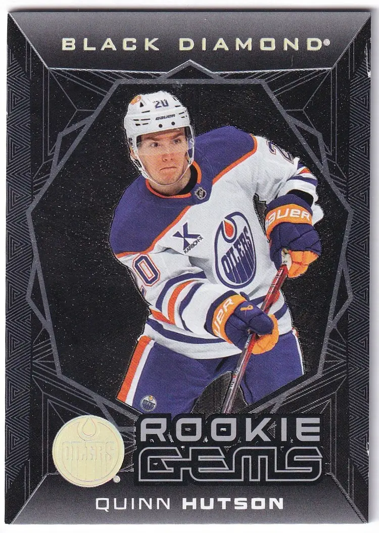 2025-26 Black Diamond Rookie Gems #RGQH Quinn Hutson Edmonton Oilers Hockey Card