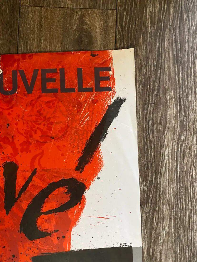 Clave art exhibit poster - see photos for small tear - 22 wide x 29 1/2 tall