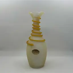 Arte Murano Kristall coiled spiral glass vase made in Italy