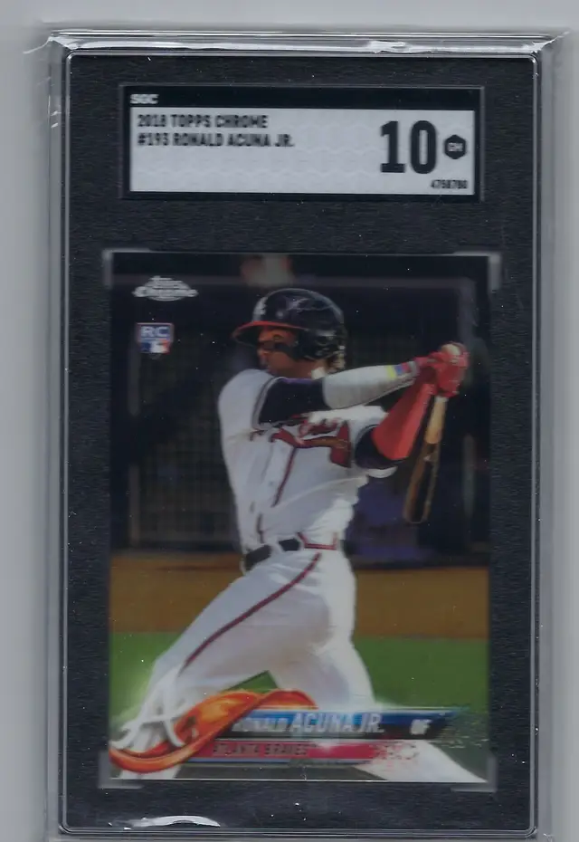 Ronald Acuna Jr 2018 Topps Chrome Atlanta Braves SGC 10   CC3