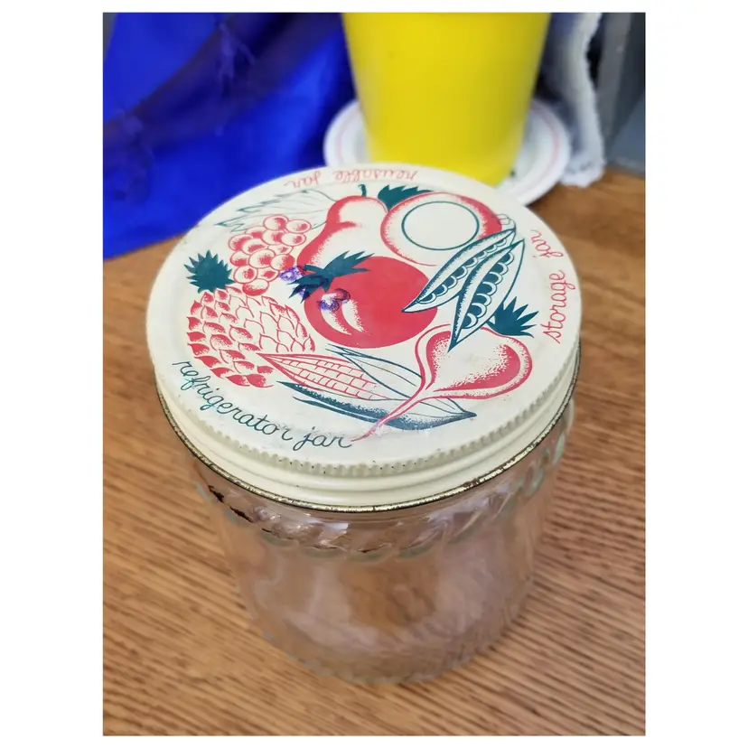 #258 Vintage Hazel Atlas Refrigerator Storage Jar