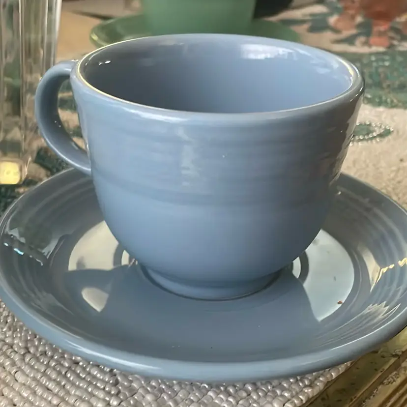 Homer Laughlin Fiesta Cup & Saucer Periwinkle