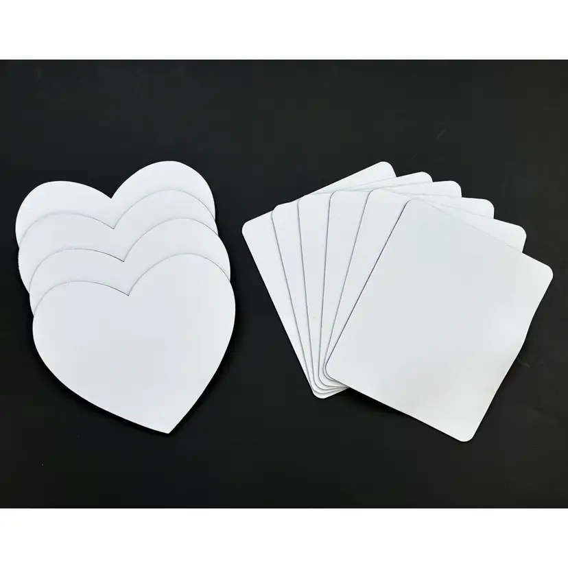 Sublimation Blanks Mouse Pads Hearts Rectangles Crafts Lot of 10 Vintage