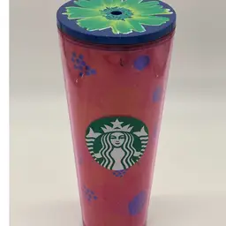 Starbucks Spring 2022 Pink Flower Soft Touch 24oz