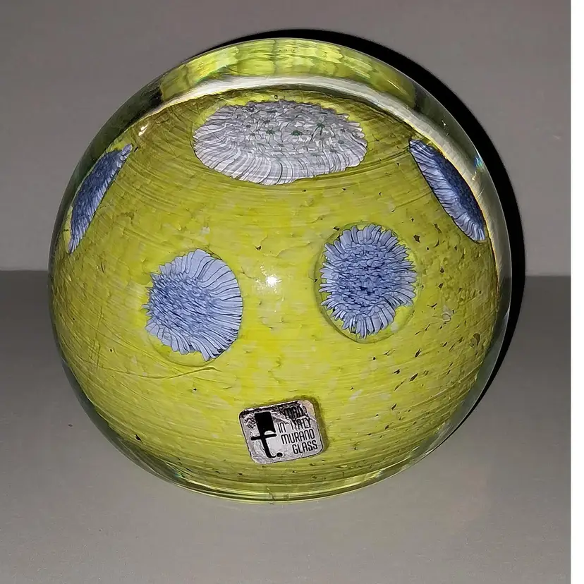 AMAZING LARGE Fratelli Toso Murano, Italy, Millefiori Paperweight