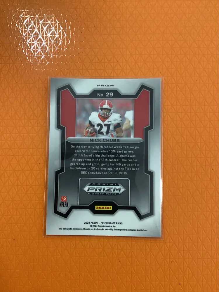 2024 Panini Prizm Draft Picks - Purple Wave Prizm #29 Nick Chubb