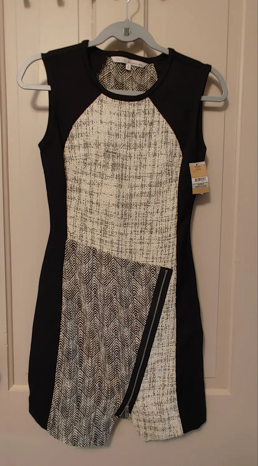 Dress- Brand Rachel Roy. Size 0. NWT. 71% cotton, 39% polyester. Tweed dress. No callouts.