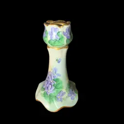 Antique Hand painted Limoges Violet Hatpin Holder
