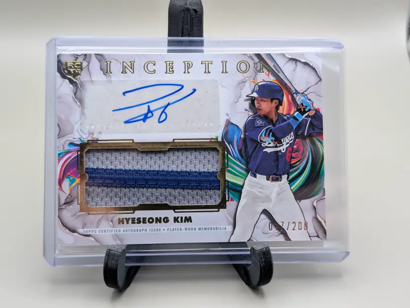 Hyeseong Kim #/200 2025 Topps Inception Inception Autograph Patch #IAPC-HK - Los Angeles Dodgers - (B-5)