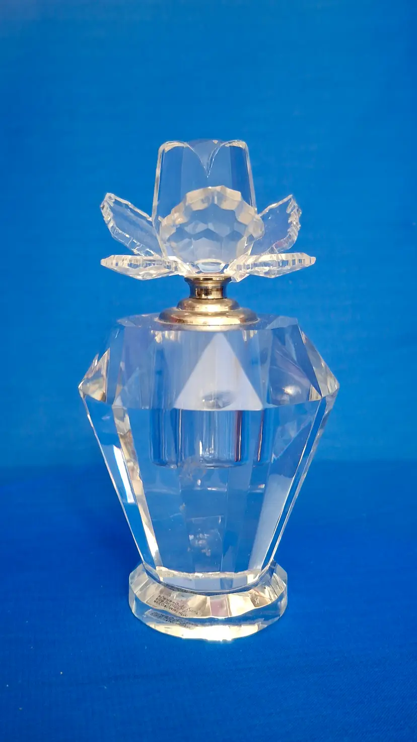 #14 Vintage Shannon Crystal Rose Top Perfume Bottle