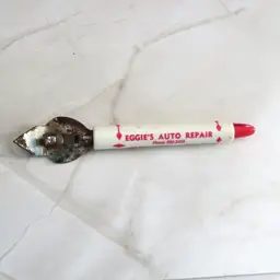 Vintage Opener Gas Station Advertising Eggies Auto Aurora Ill