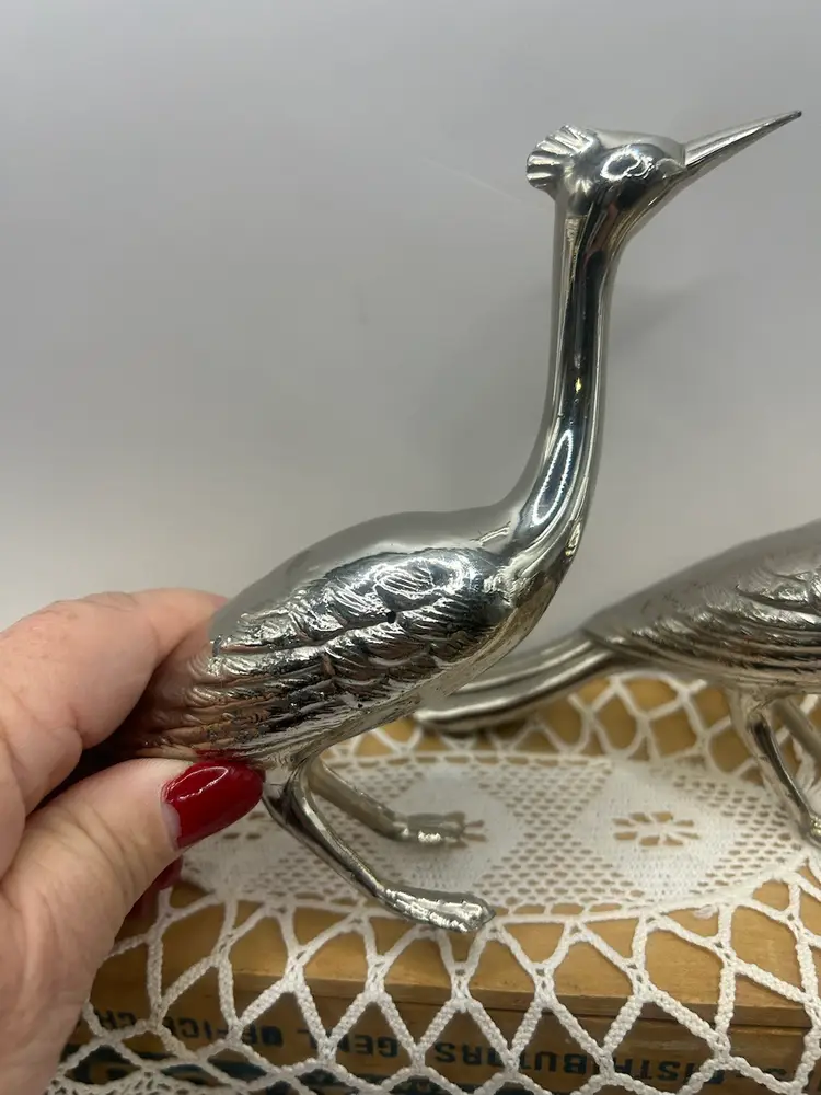 Pair Of Art Deco Birds Of Paradise 9x4