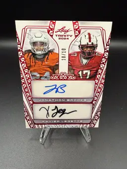 Jonathan Brooks Xavier Legette /10 2024 Leaf Trinity Dual Auto #DA-15