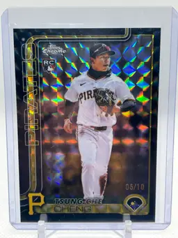 Tsung-Che Cheng 2025 Topps Chrome Update Black Geometric /10 Pittsburgh Pirates