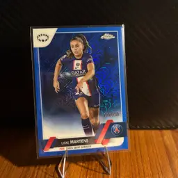 Lieke Martens 22/23 Topps Chrome UWCL Blue Mojo Refractor /250
