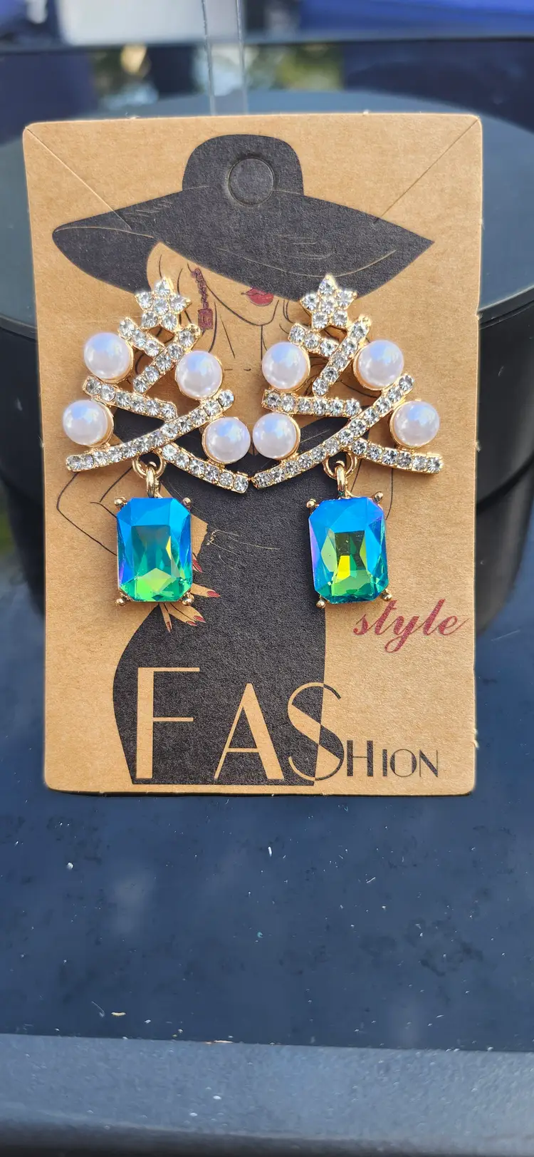 Northern Lights Christmas Tree Earrings