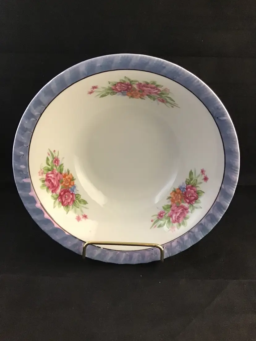 Yamatsu Japan Purple-Edged Lusterware Bowl (1-27)