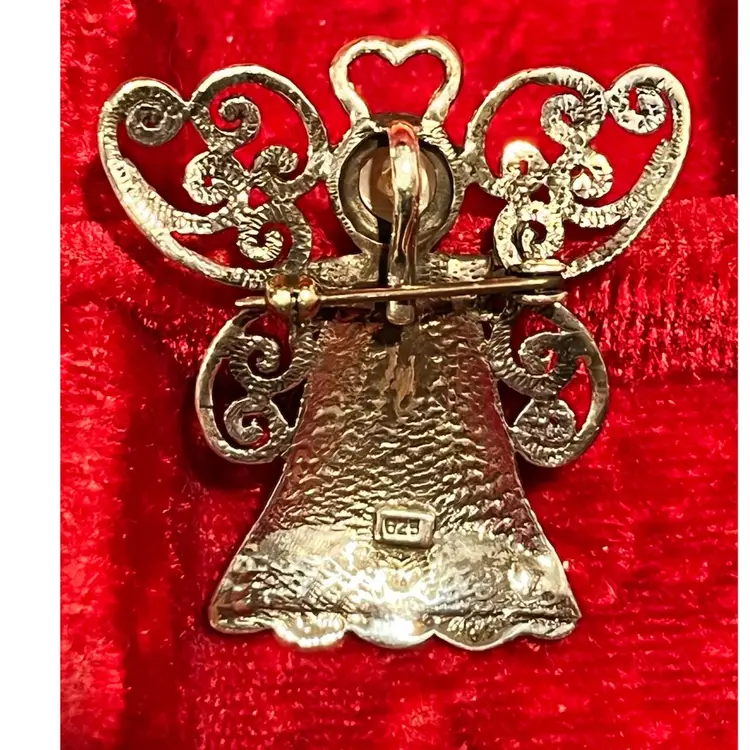 Vintage Sterling Silver Angel Brooch/pendant