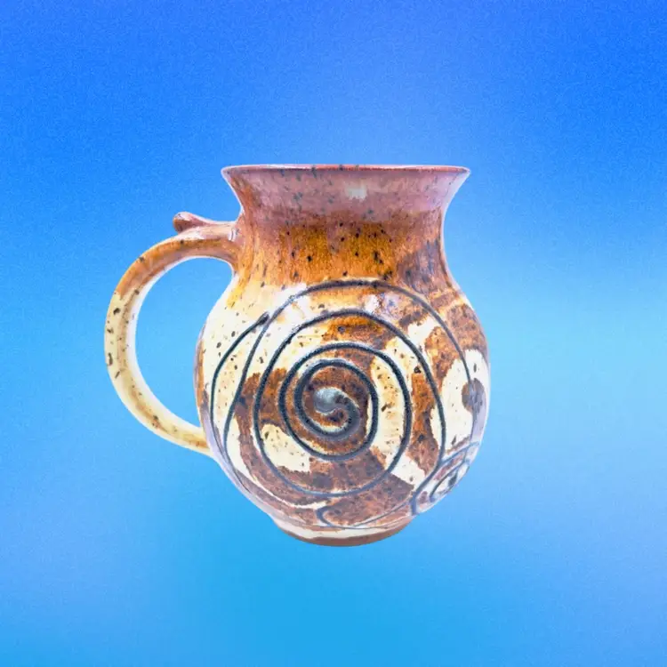 Pottery Stoneware Coffee Mug 
Signed, ETUS 15
Potter Yusuf Etudaiye