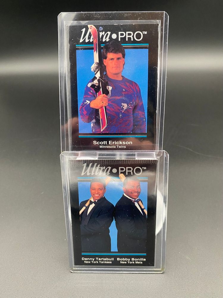 Ultra-Pro 1992 Pair of MLB Limited Edition Trading Cards - One w/ Crimped Edge