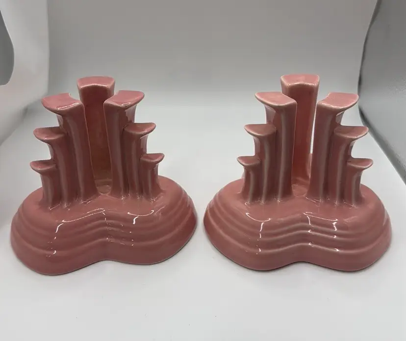 Fiesta Tripod Pyramid CANDLE HOLDERS rose