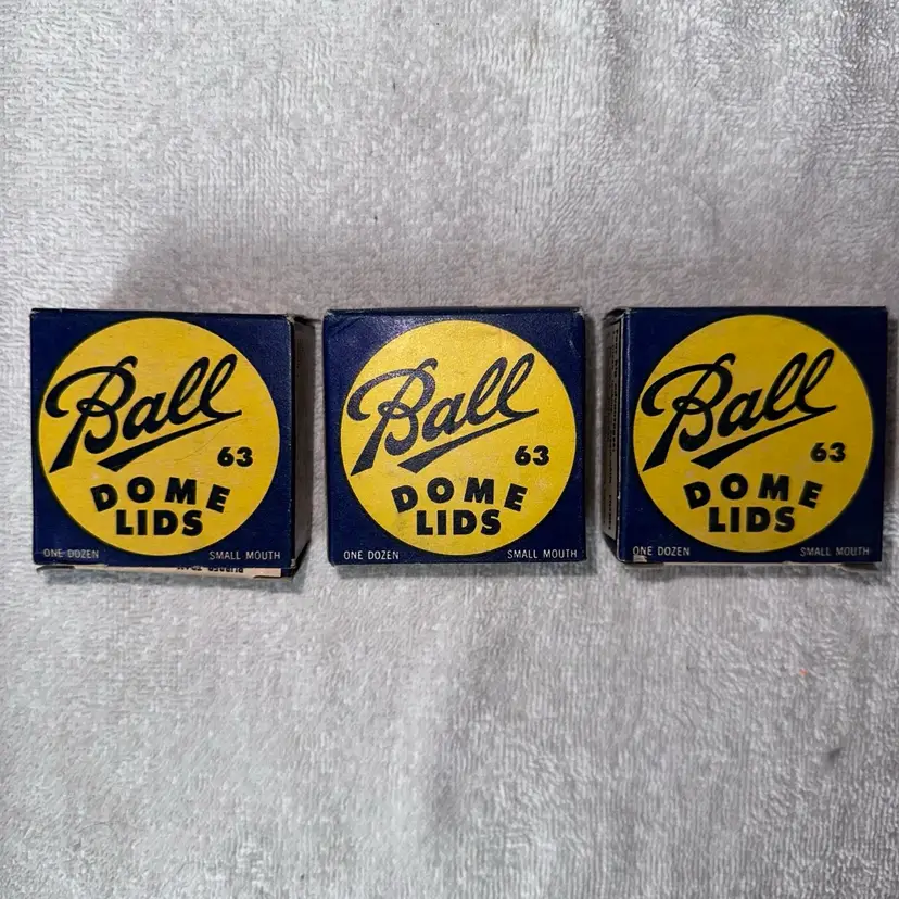 New Old Stock Vintage Ball Canning Lid Small Mouth Mason Jar Set of 3 Boxes