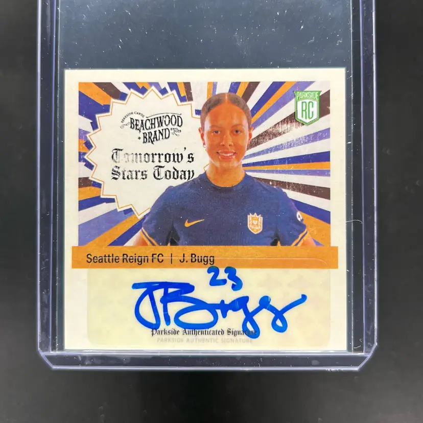 Jordyn Bugg 2025 Parkside Beachwood Brand Mini Autograph /25 Soccer Card