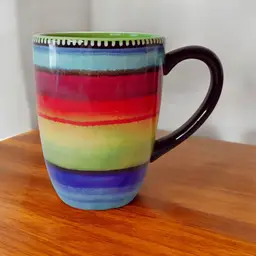 Colorful Striped Ceramic Mug PRIDE