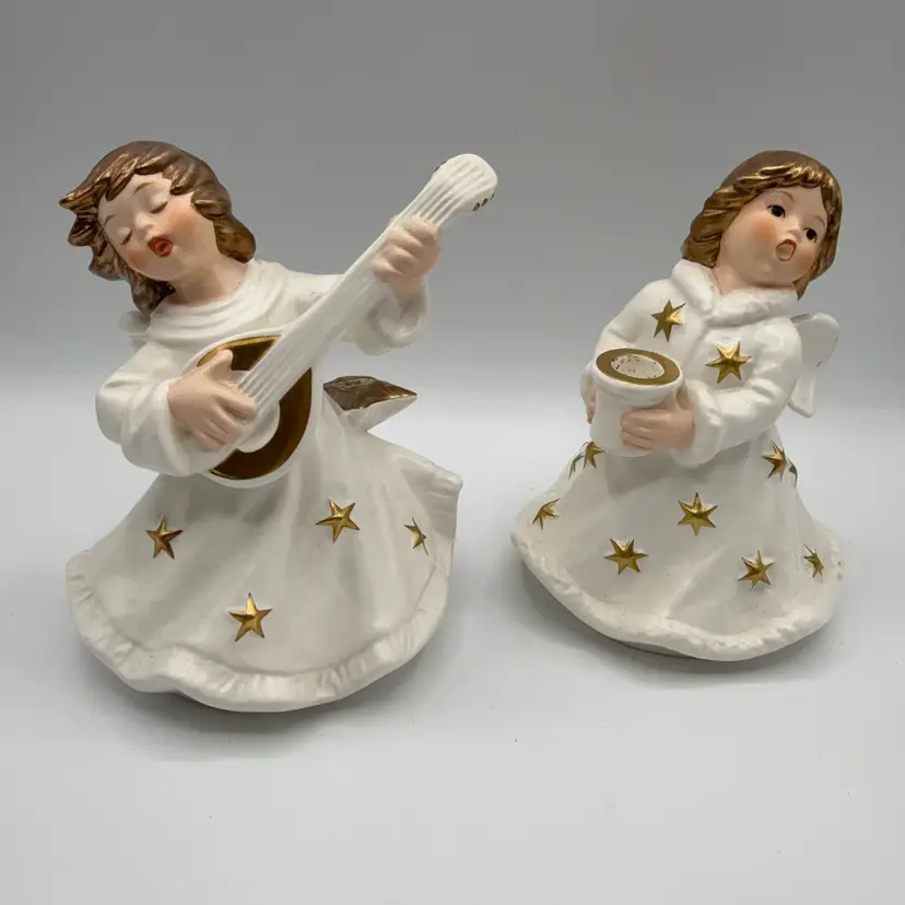Goebel Candle Holder Angels Guitar And Singer Frobek PERFECT!