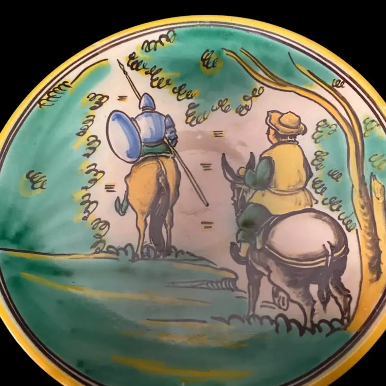 Hand-Painted Design Spanish Majolica Mexican Talavera Pottery 17th Century