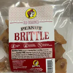 Buc-ee's Peanut Brittle in a Resealable Bag 5 OZ. Bag
