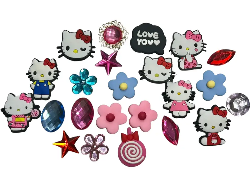 Lot of 23 Assorted Hello Kitty Jibbitz for Crocs