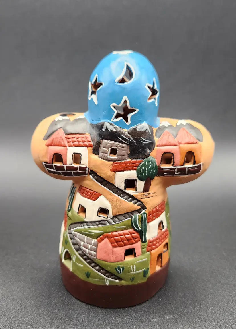 Hand-Painted Village Nightlight - Peru