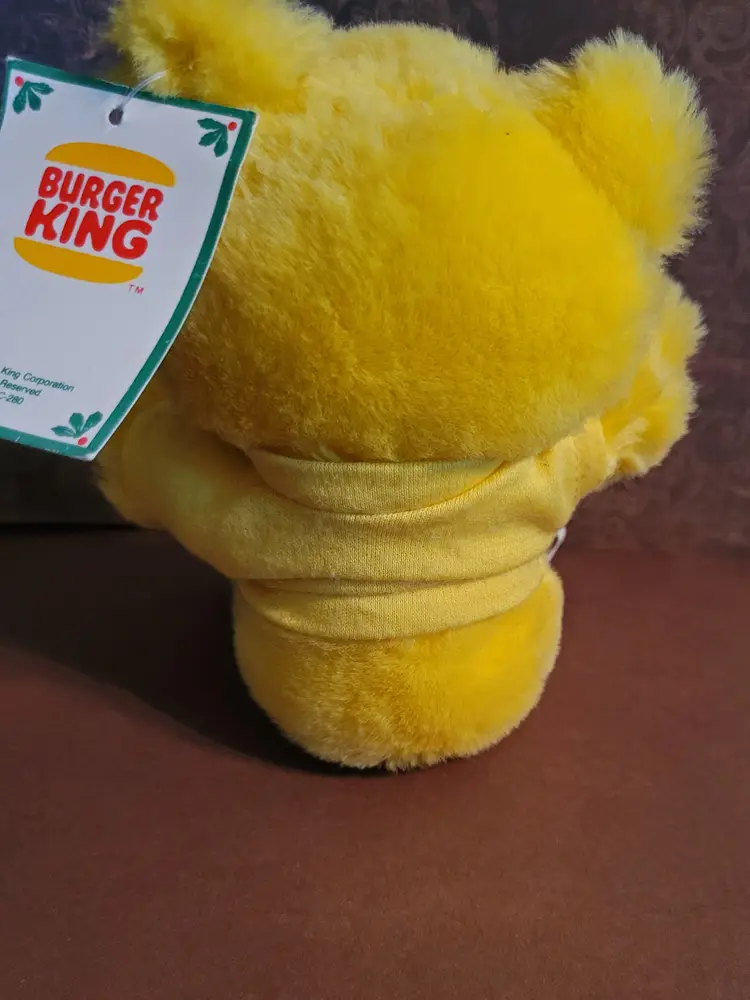 Vintage Burger King 'Crayola' Plush Yellow Bear  c.1986