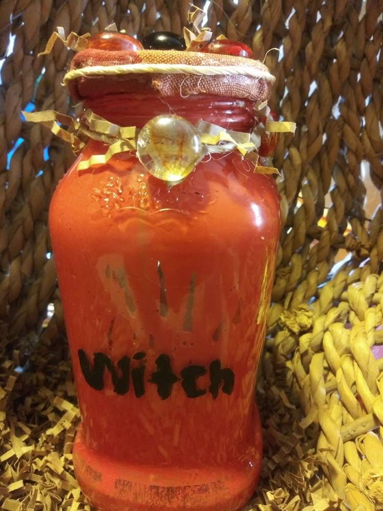 Hand Made Halloween Mason Jar